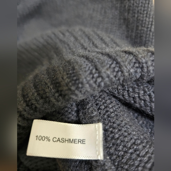 Doffer Boys Gray Blue 3 gauge Cashmere Thick Knit Sweater Size XS S M - Picture 6 of 6